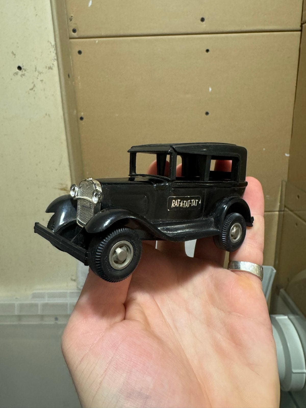 Vintage Tonka rat-a-tat-tat Zwart model T Ford, Ophalen of Verzenden, Gebruikt