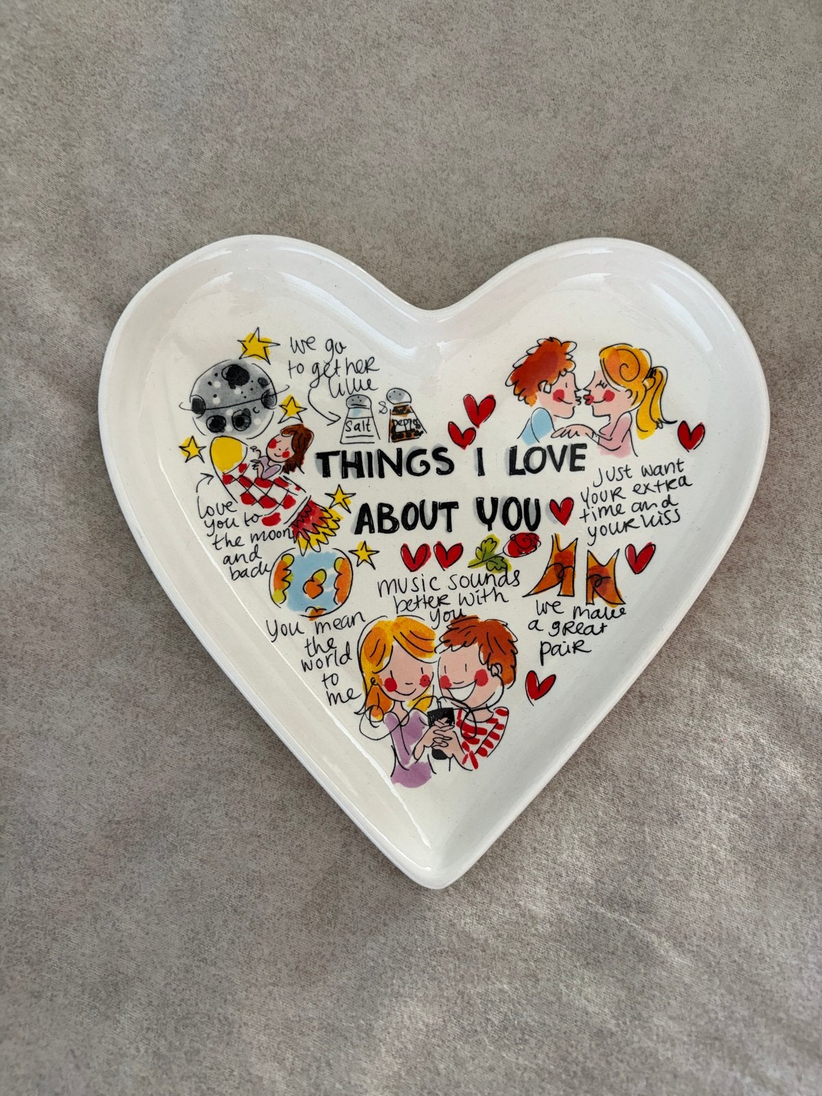 Blond Amsterdam hart bord 'Things I Love About You', Huis en Inrichting, Ophalen, Zo goed als nieuw, Blond Amsterdam, Bord(en)