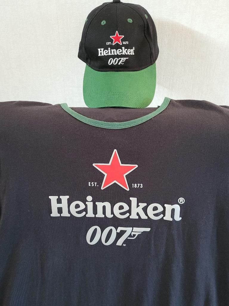 T-shirt en cap James Bond / Heineken NIEUW, Zwart, Nieuw, Heineken, Verzenden