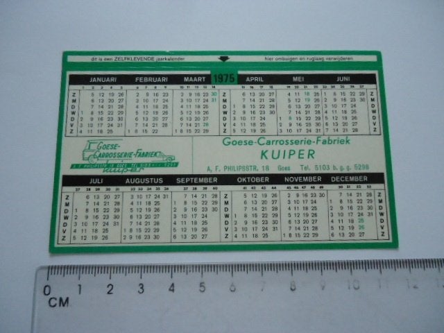 sticker oud GOES 1975 Kuiper carrosserie fabriek zeeland ret, Verzamelen, Verzenden, Zo goed als nieuw