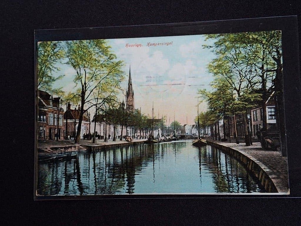 Oude Ansichtkaart Haarlem, kampersingel1909, Ophalen of Verzenden, Voor 1920, Gelopen, Noord-Holland