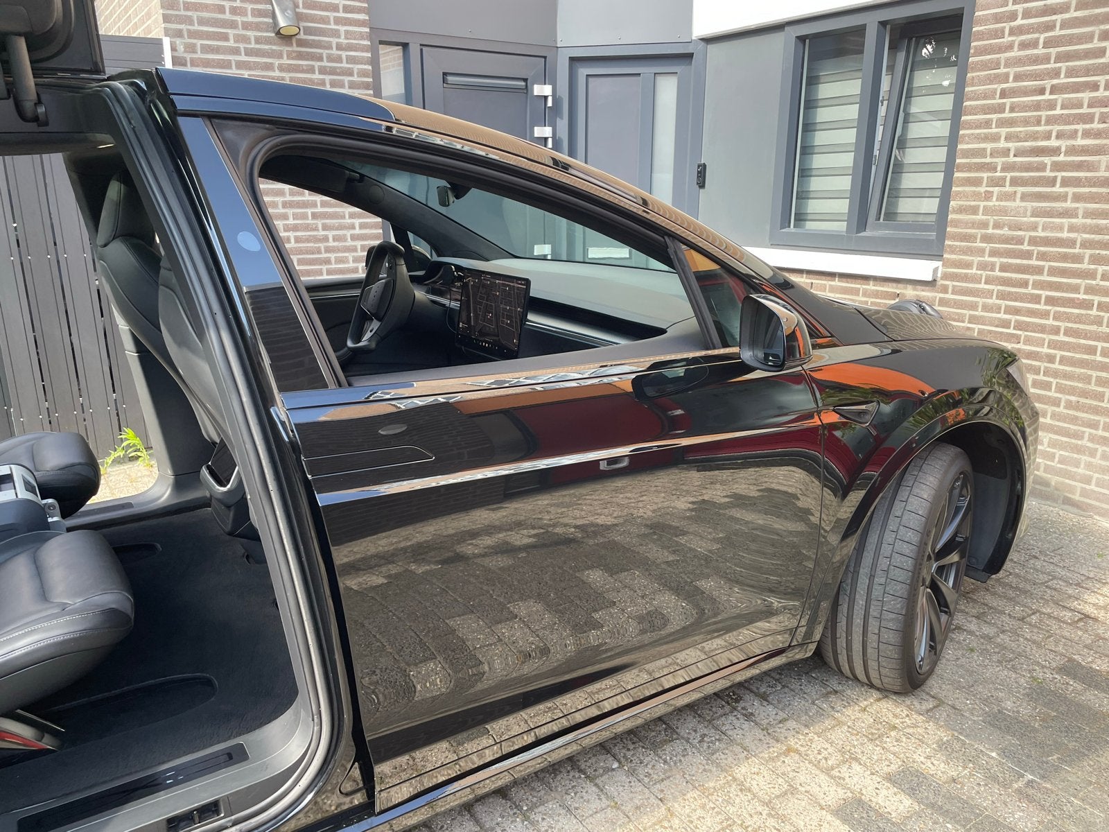 Tesla Model X Plaid 2023 Zwart. 22 inch velgen, Auto's, Tesla, Automaat, 0 cilinders, Zwart, Zwart