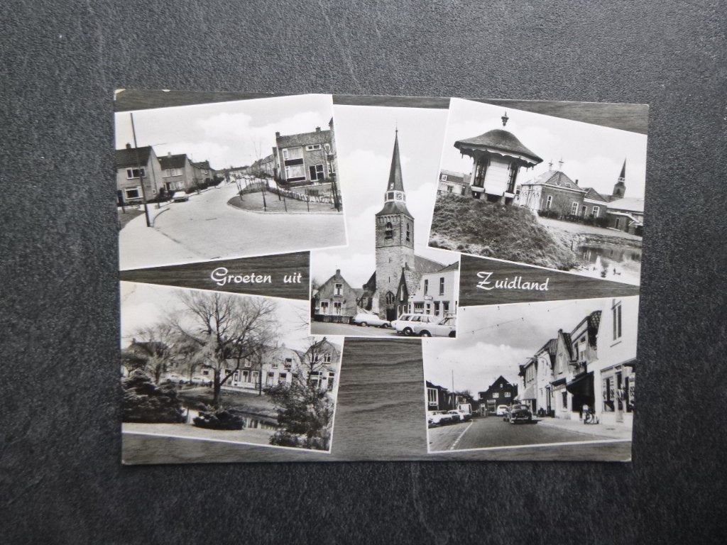 Zuidland, kerk/auto 1973, Verzenden, 1960 tot 1980, Gelopen, Noord-Brabant