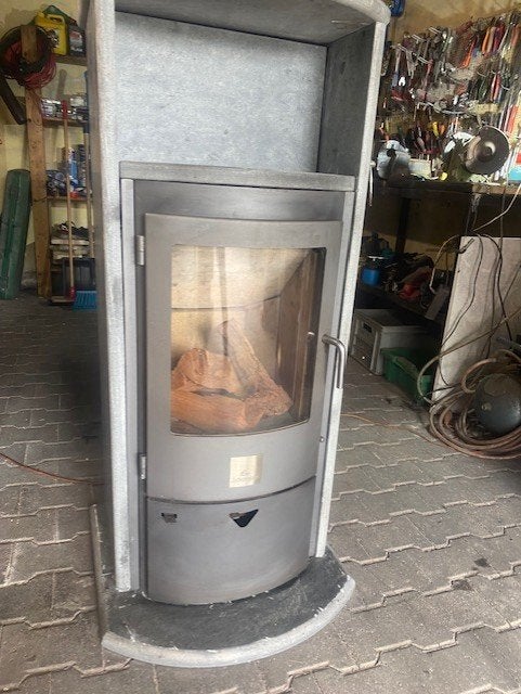 Prachtige  Speksteen Houtkachel 8 kw., Ophalen, Houtkachel, Zo goed als nieuw, Vrijstaand