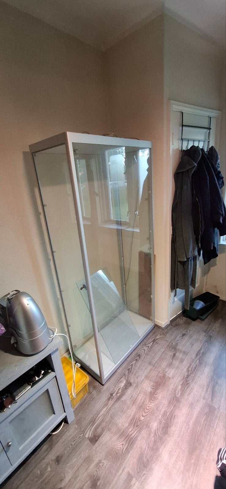 Glazen vitrinekast - 181x82x41 cm, Ophalen, 50 tot 100 cm, Glas, 150 tot 200 cm
