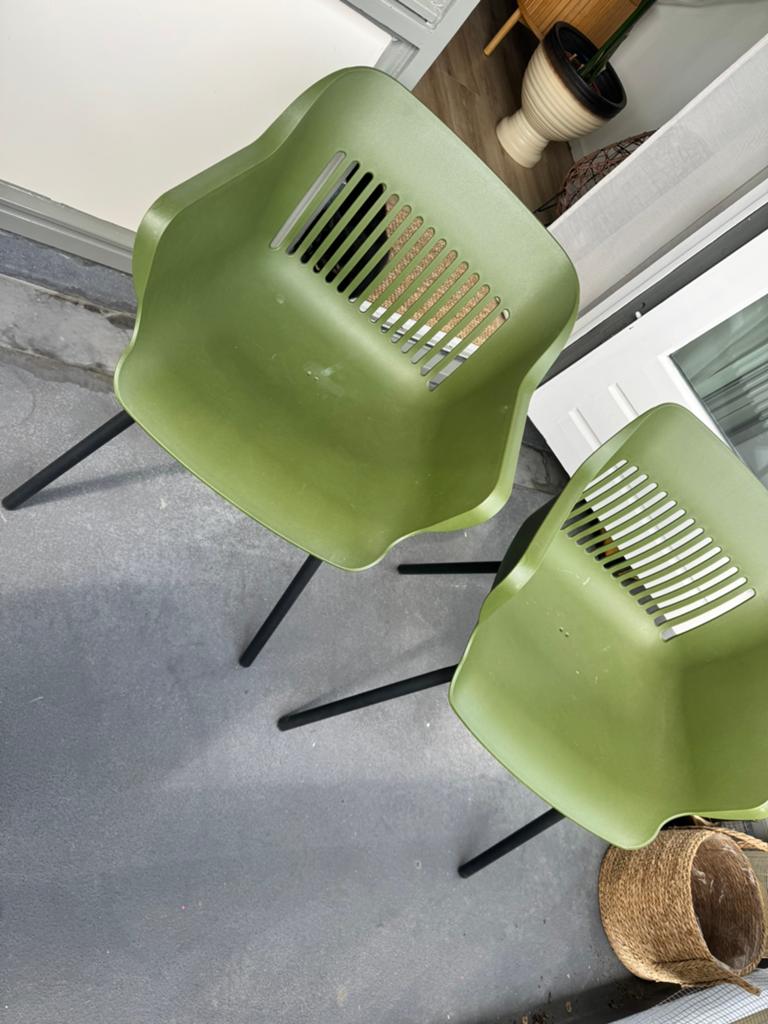 Tuinstoelen, Ophalen, Zo goed als nieuw, Grijs, Twee