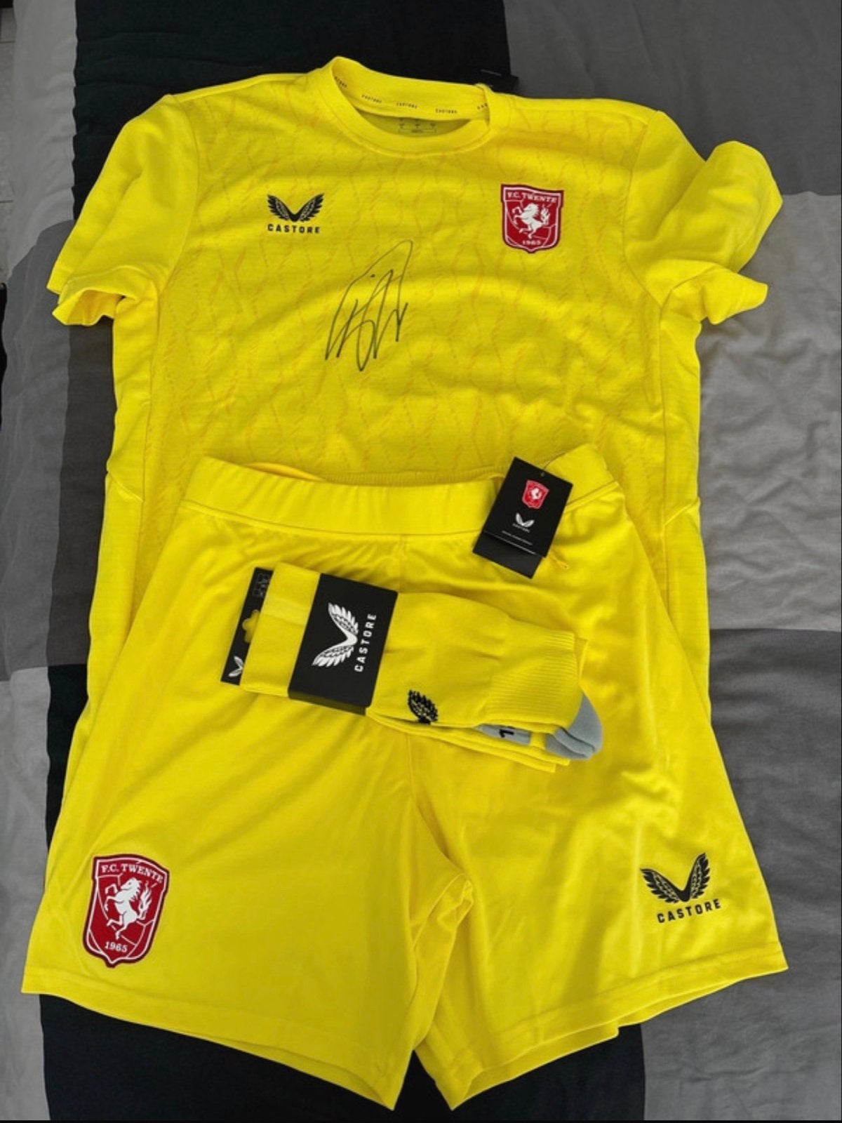 FC Twente Keeperset Lars Unnerstall - Gesigneerd!, Maat L, Ophalen, Nieuw, Set