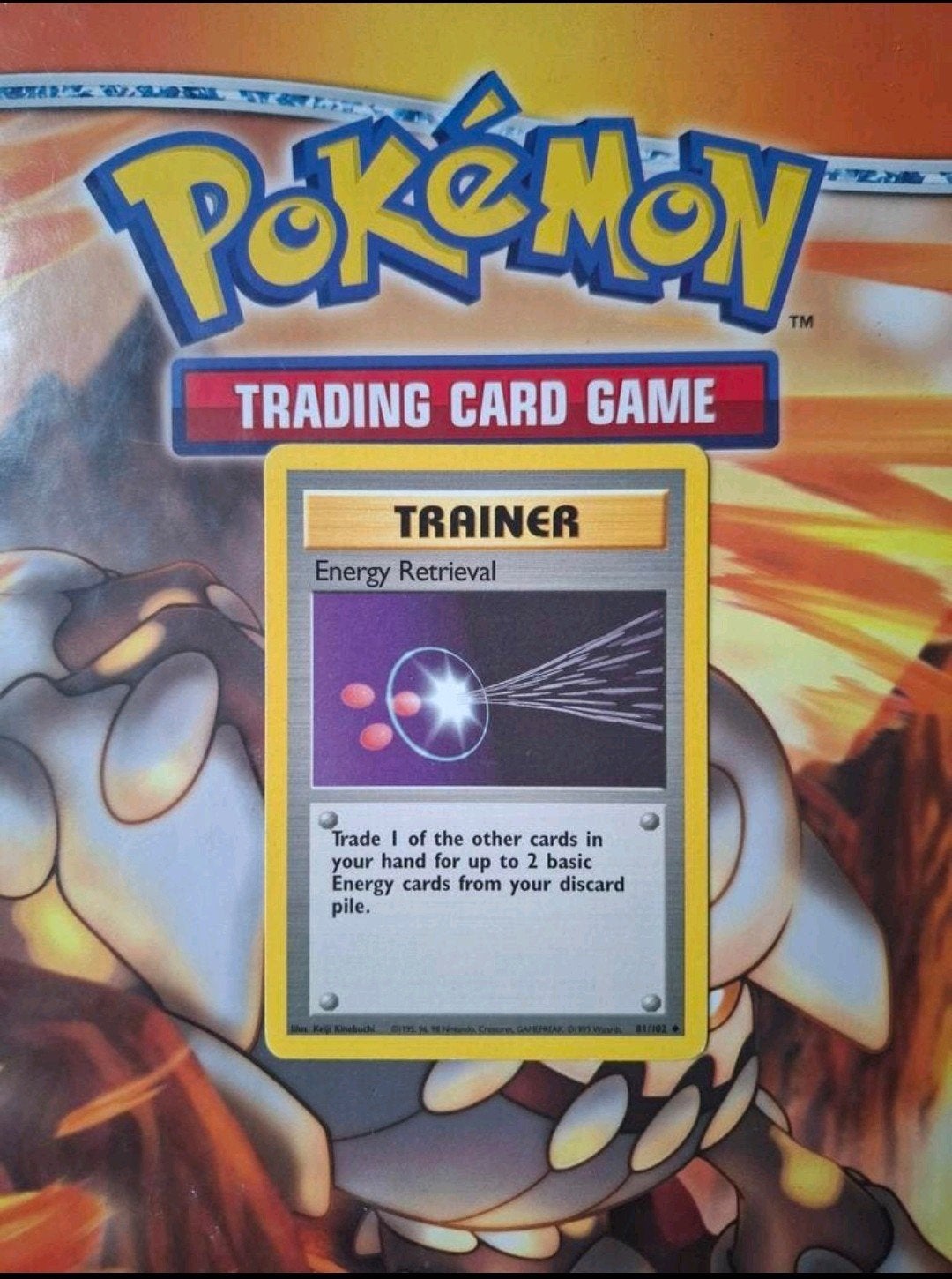 Energy retrieval 81/102 Base set pokemon kaart Engels, Ophalen of Verzenden, Gebruikt, Losse kaart