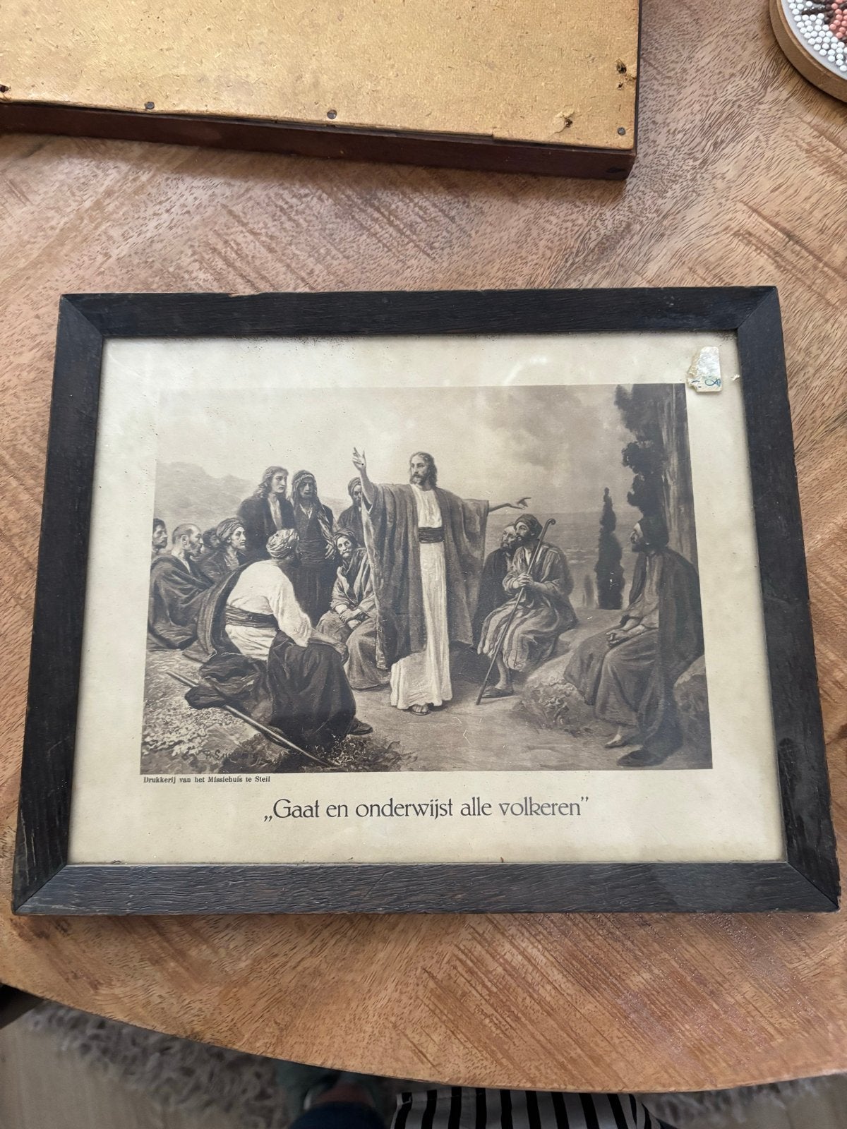 Oud schilderijtje: Jezus en de discipelen, Ophalen