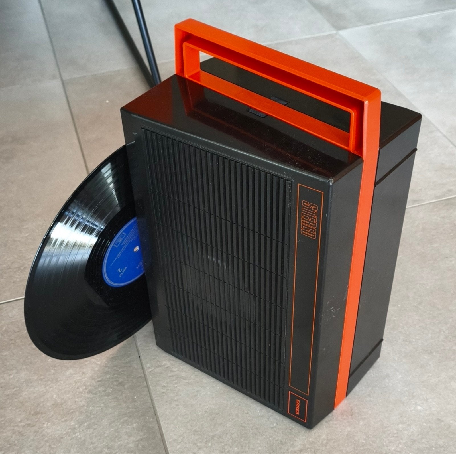 Erres 5200 Platenspeler met speakers - Vintage Oranje, Audio, Tv en Foto, Platenspelers, Ophalen, Overige merken