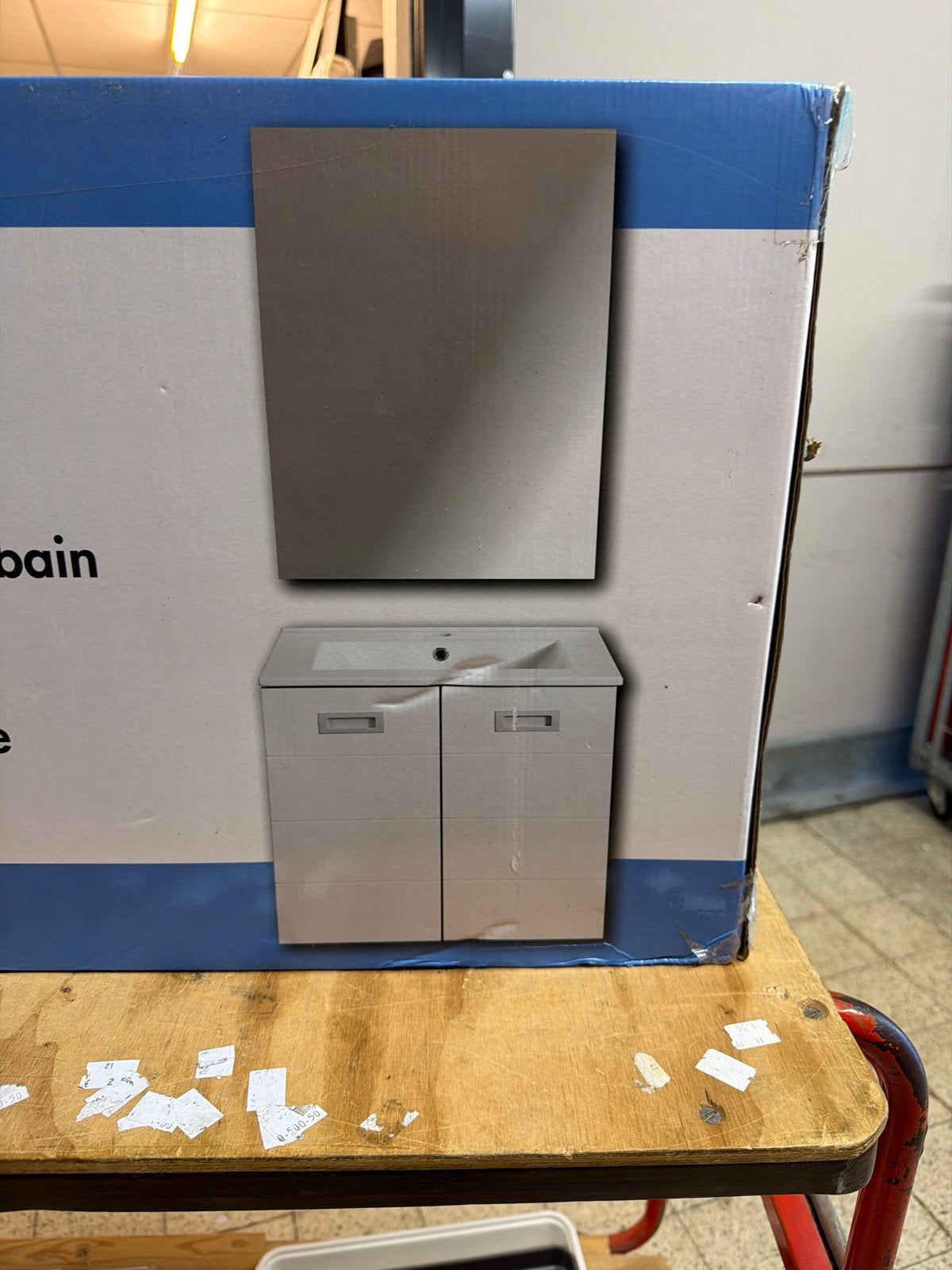 Cinto Badmeubelset met Spiegel en Wastafelkast, Ophalen, ., Nieuw, 50 tot 100 cm