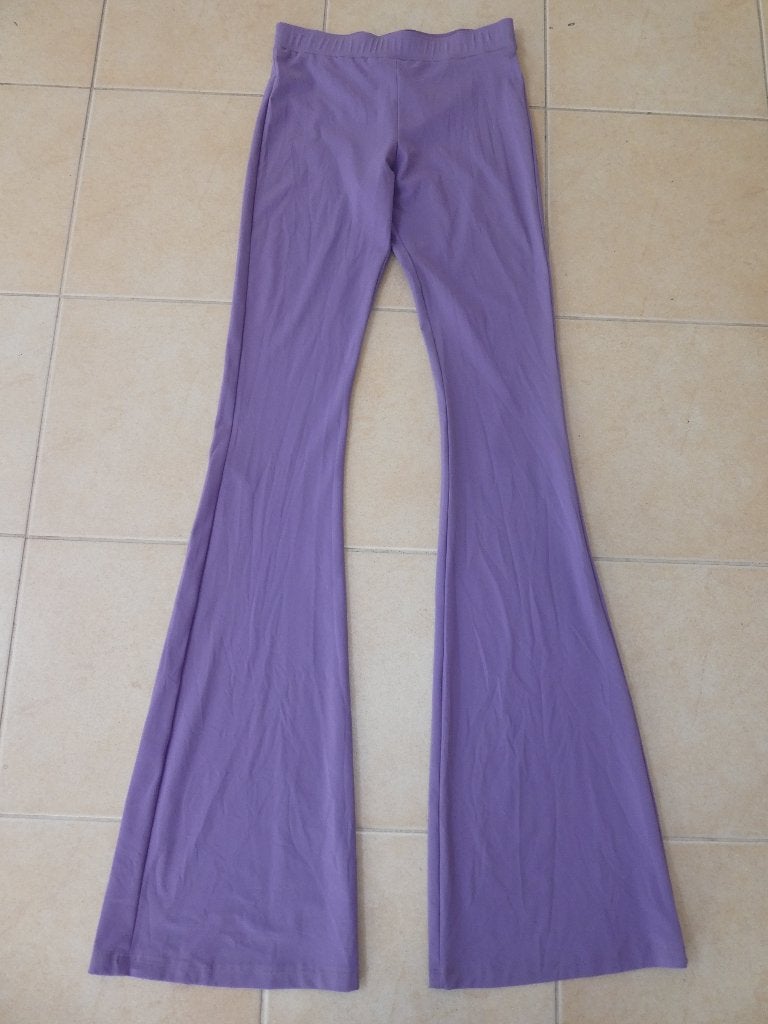 LaDress lila flared legging maat XS travelstof lycra Lima, Verzenden, Paars, Zo goed als nieuw, Lang