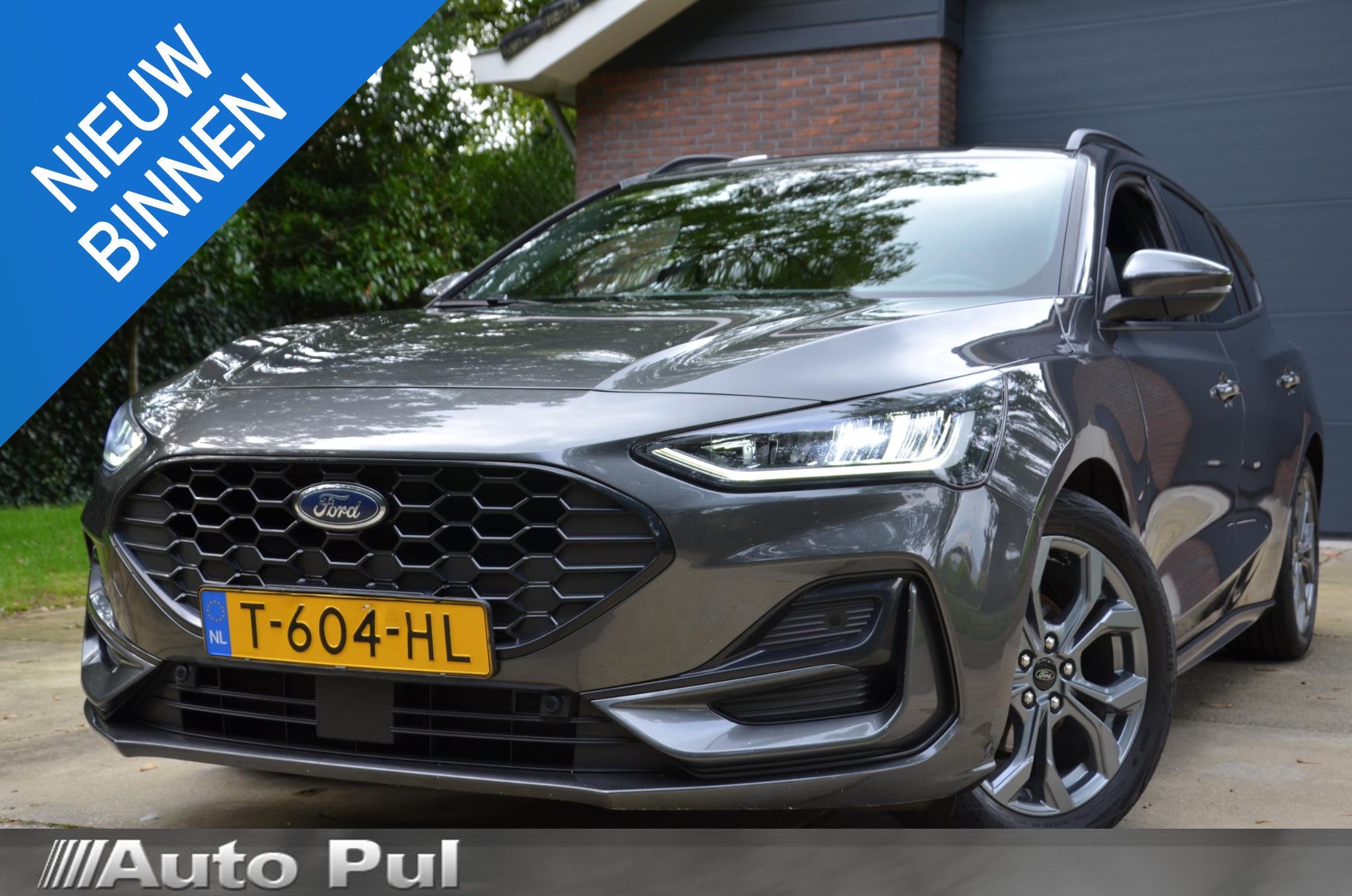Ford Focus Wagon 1.0 EcoBoost Hybrid ST Line Navi/Led/Pdc/Ec, Auto's, Gebruikt, Euro 6, Origineel Nederlands, Handgeschakeld