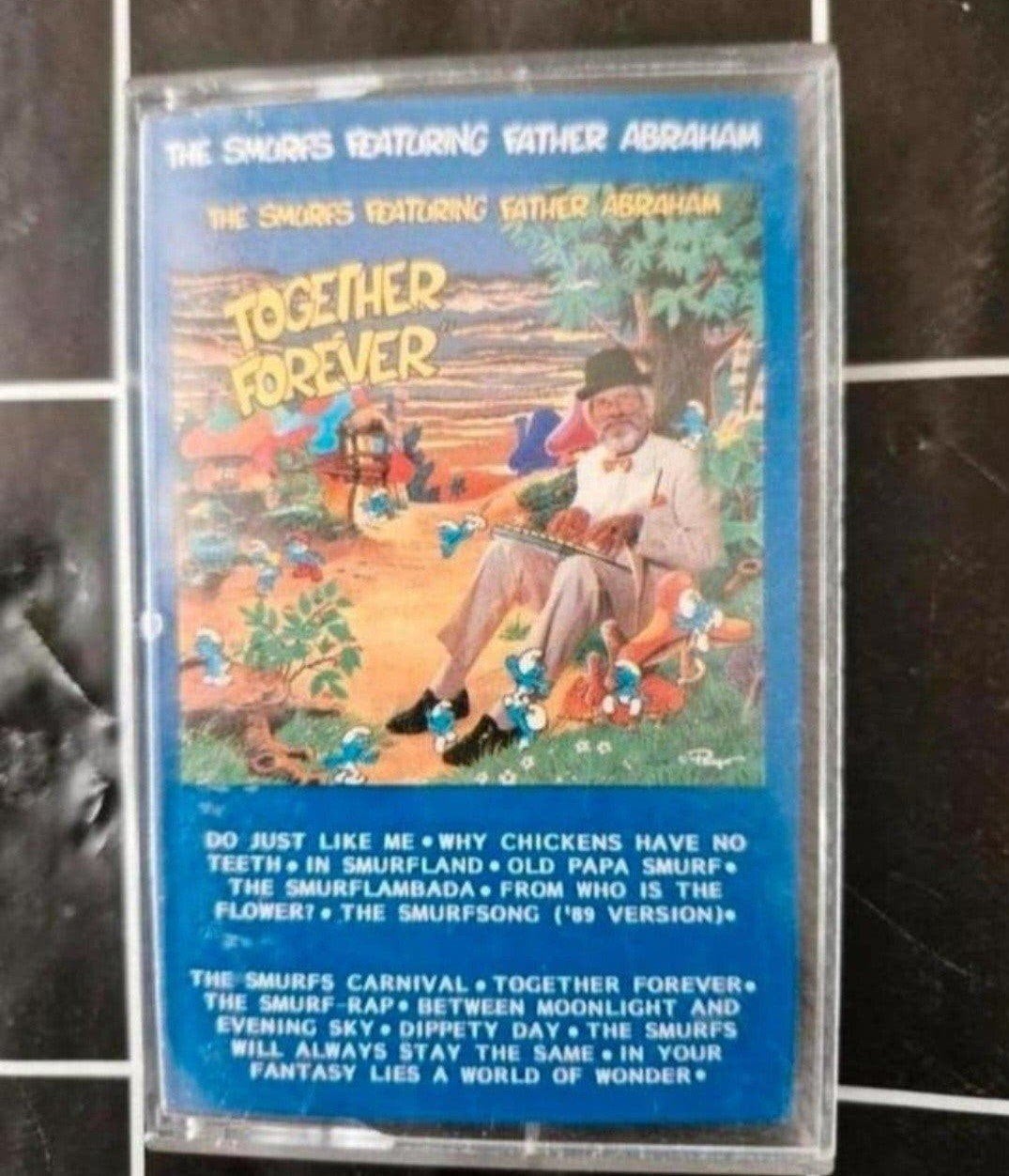 De Smurfen met Vader Abraham cassettebandje, Cd's en Dvd's, Gebruikt, Kinderen en Jeugd, 1 bandje, Ophalen of Verzenden
