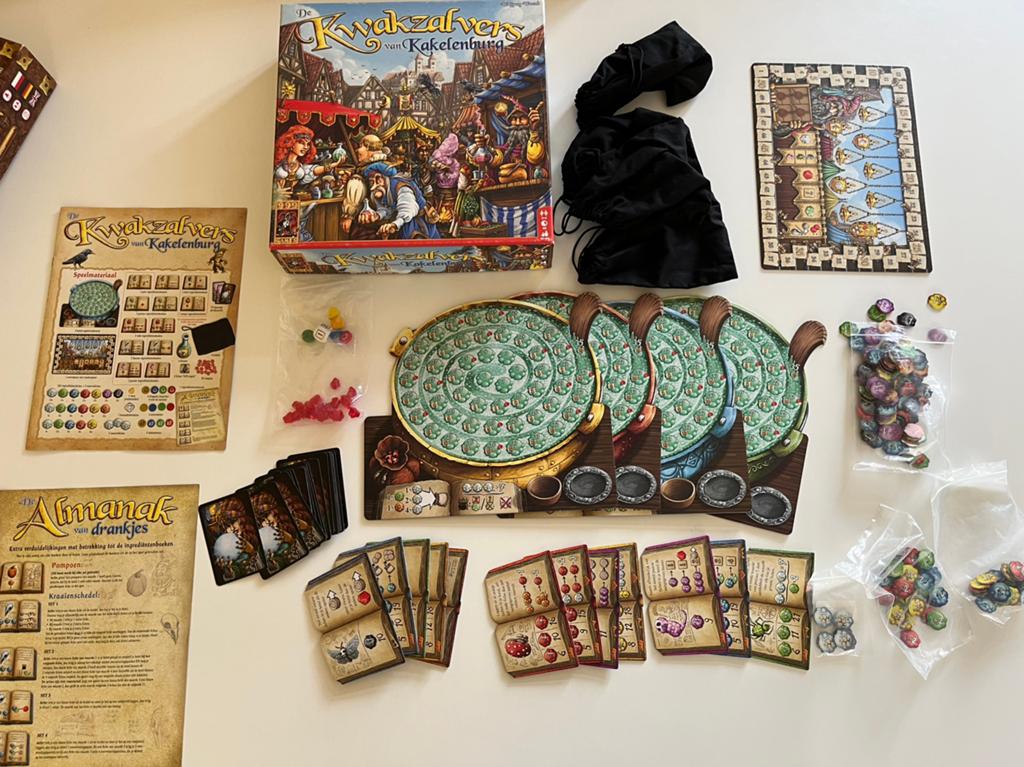 De Kwakzalvers van Kakelenburg bordspel, Hobby en Vrije tijd, Gezelschapsspellen | Bordspellen, Drie of vier spelers, Ophalen of Verzenden