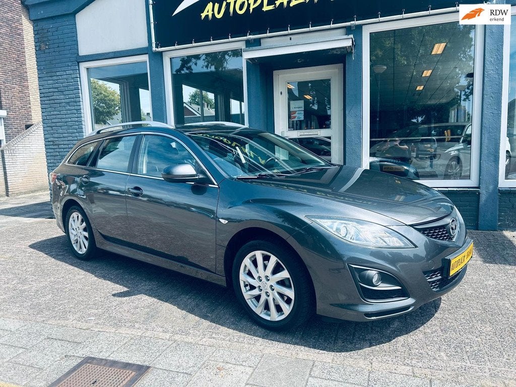 Mazda 6 Sportbreak 1.8 Exclusive / CLIMAT / CRUISE / STOELVW, Auto's, Mazda, Voorwielaandrijving, Gebruikt, Zwart, 4 cilinders