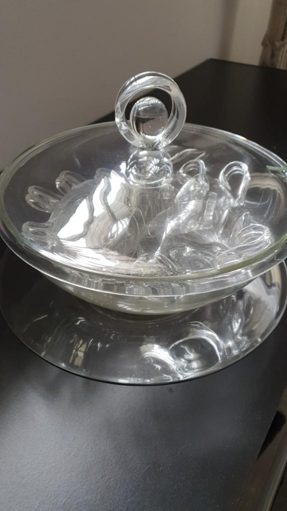 Glazen Vintage Bowl set, Ophalen