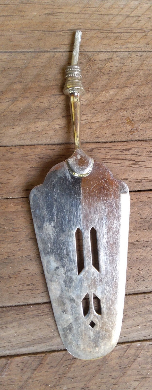 Vintage taartschep zonder handvat, verzilverd, Ophalen of Verzenden