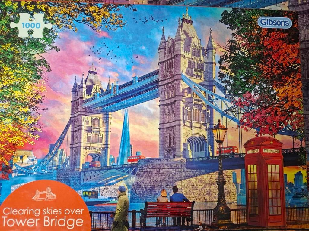 Gibsons Legpuzzel 1000 stukjes Tower Bridge Londen, Ophalen of Verzenden, 500 t/m 1500 stukjes, Zo goed als nieuw, Legpuzzel