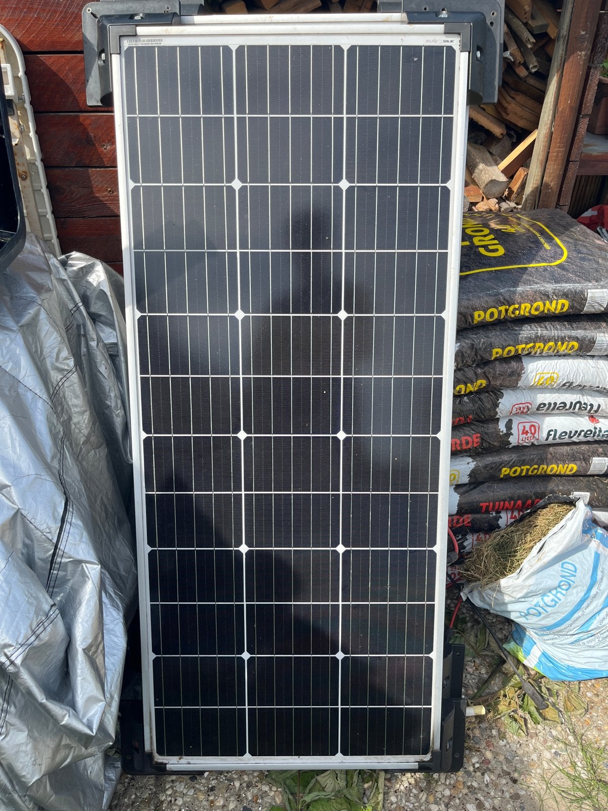 3x Enjoy Solar Eco Line ES105M36 100W Zonnepaneel, Doe-het-zelf en Verbouw, Zonnepanelen en Toebehoren, Ophalen, Gebruikt, Paneel