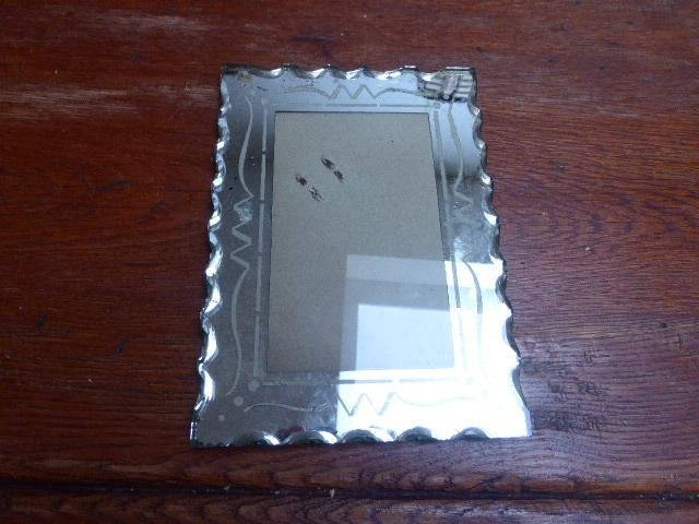 Art deco fotolijstje in spiegelglas, Antiek en Kunst, Antiek | Woonaccessoires, Ophalen of Verzenden