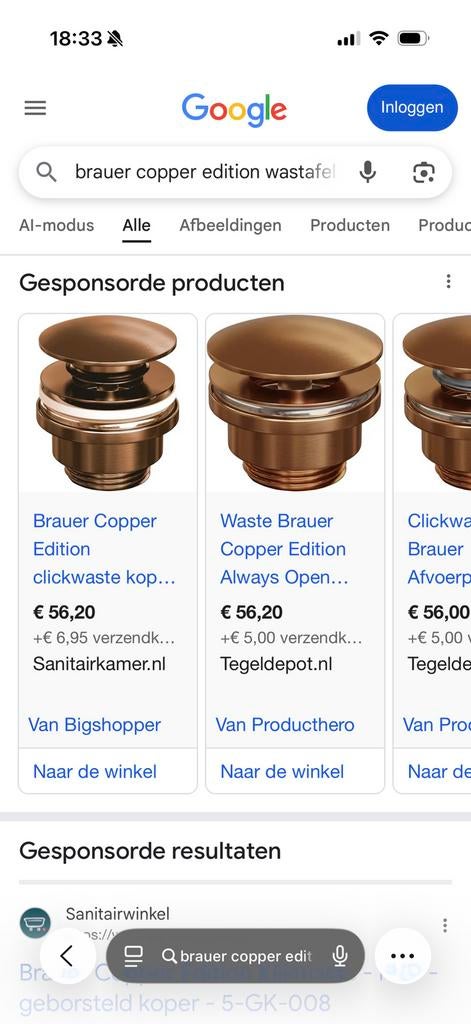 Brauer koper edition clickwaste (nieuw in doos)!, Ophalen of Verzenden, Nieuw, Overige typen
