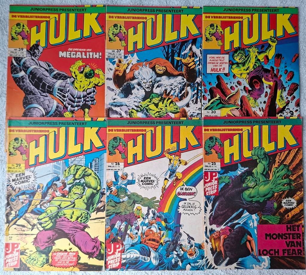 VERBIJSTERENDE HULK COMICS. 3 EURO PER STUK. JUNIOR PRESS., Meerdere comics, Ophalen of Verzenden, Zo goed als nieuw, Europa