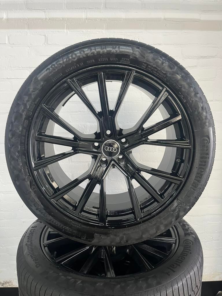Audi 21” Audi Q7 S-line velgen + zomerbanden Audi 6mm!, Gebruikt, 285 mm, Banden en Velgen, Personenwagen