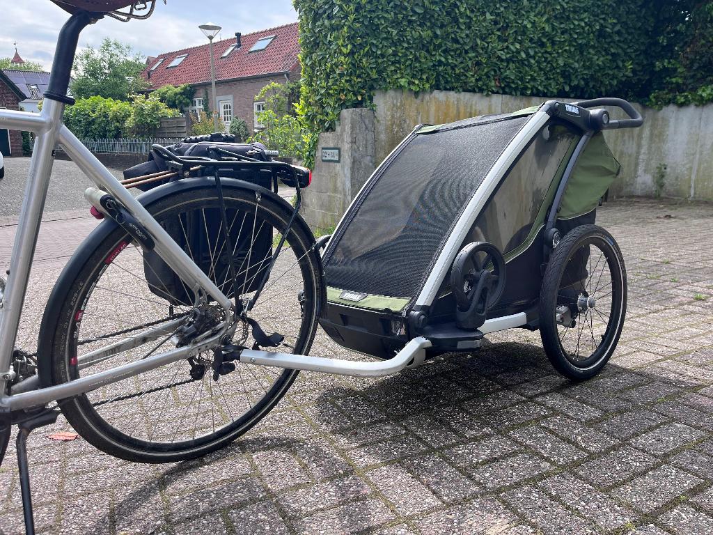 Thule Chariot Cab 2 Fietskar & Hardloopwagen | Zeer Compleet, Verstelbare duwstang, Zo goed als nieuw, Combiwagen, Ophalen