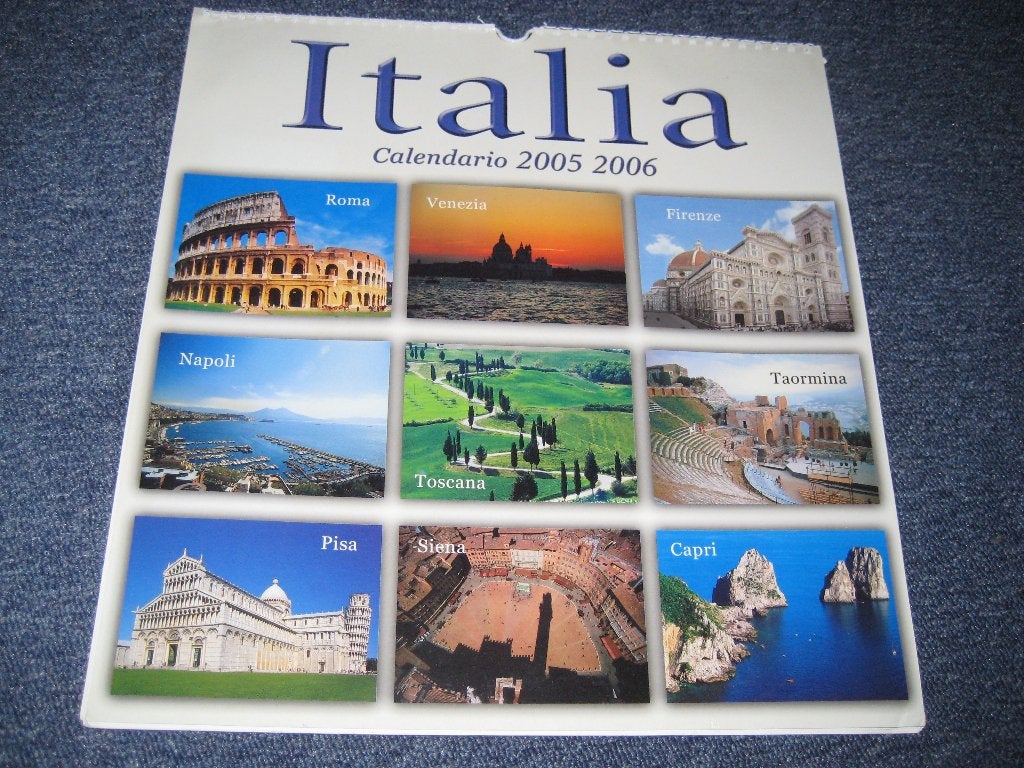 Italië kalender 2005 - 2006, Ophalen of Verzenden, Maandkalender, Gebruikt