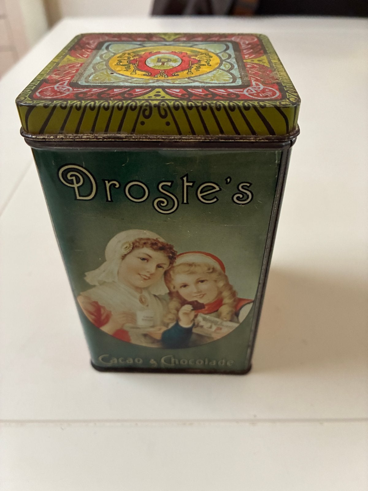 Vintage Droste Cacao bewaarblik, Ophalen of Verzenden, Gebruikt, Overige, Droste