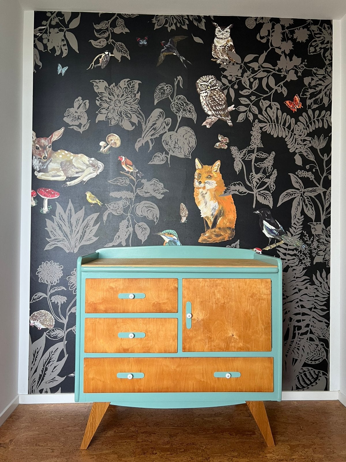 Vintage retro commode, Gebruikt, 75 tot 100 cm, Minder dan 50 cm, Commode