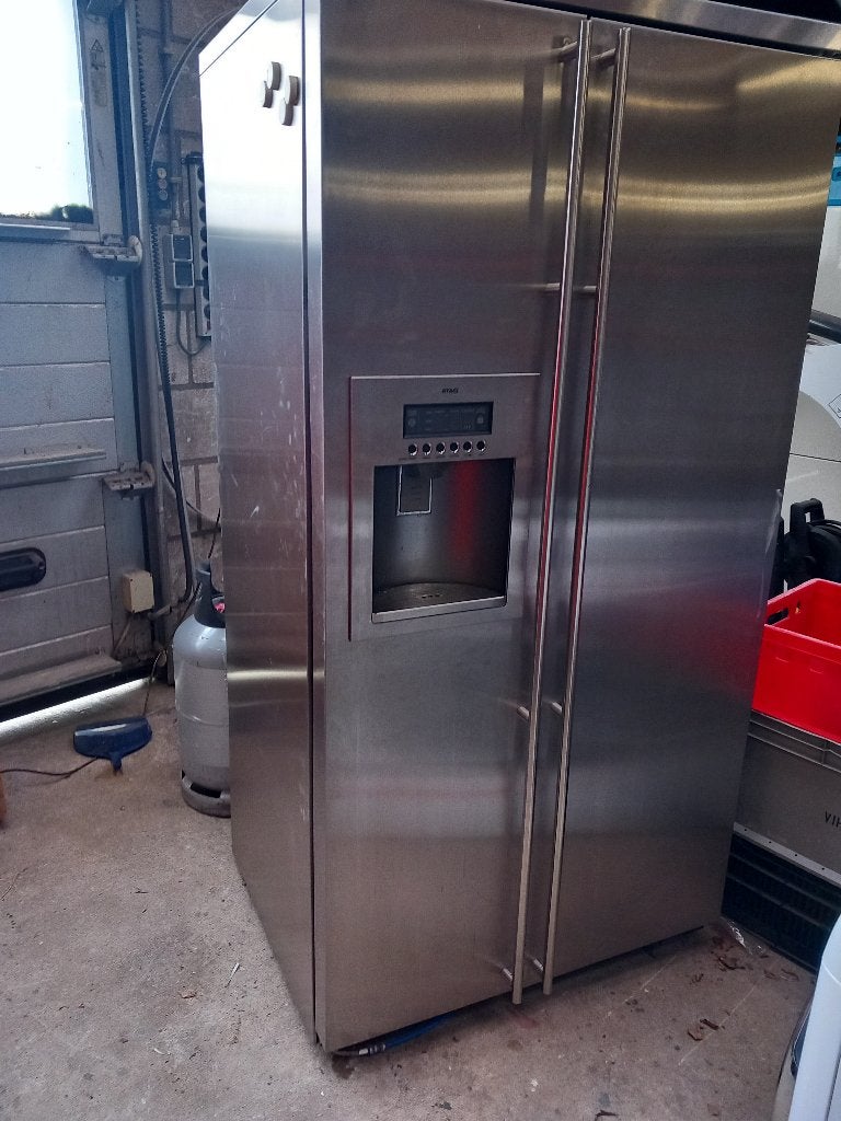 ATAG RVS American Koelkast / vriezer NO frost en ijsblokjes!, Ophalen, Gebruikt, 200 liter of meer, 60 cm of meer