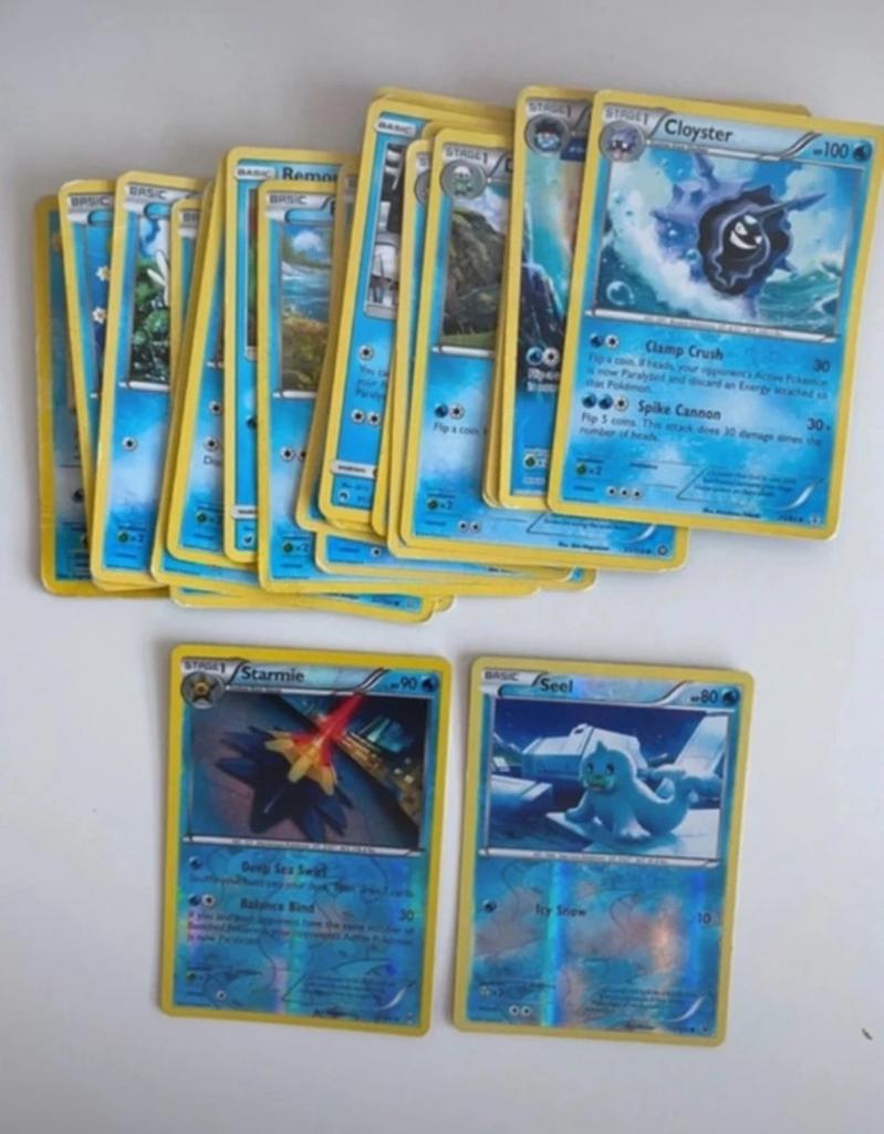 Pokémon kaarten set - Cloyster, Starmie, Seel en meer, Verzenden, Gebruikt, Meerdere kaarten