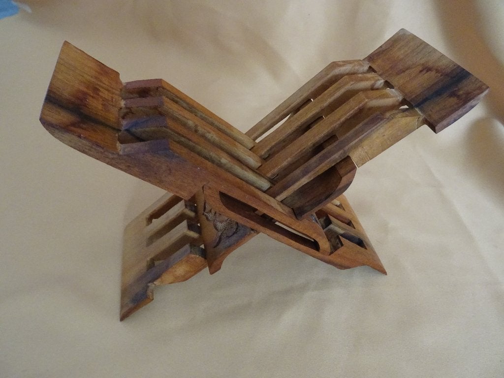 Boekenstandaard hout Lauh uzbek book stand Lavkh, Antiek en Kunst, Ophalen of Verzenden