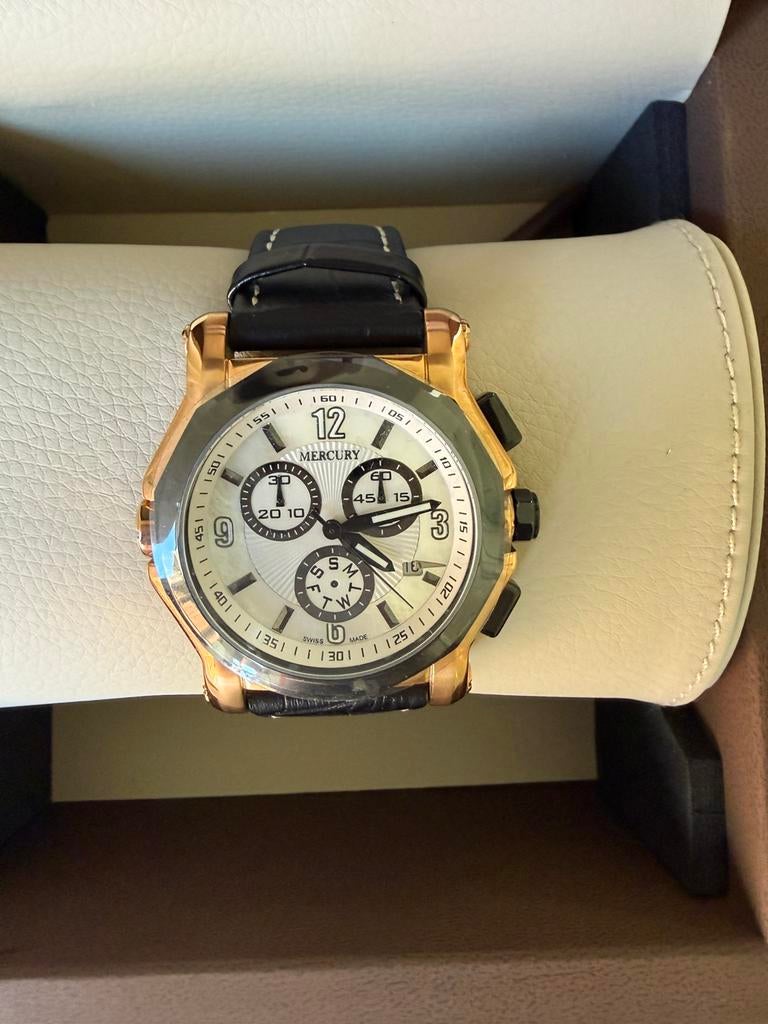 Dames horloge GLOED NIEUW Mercury Quartz, Ophalen, Nieuw, Leer, Overige merken