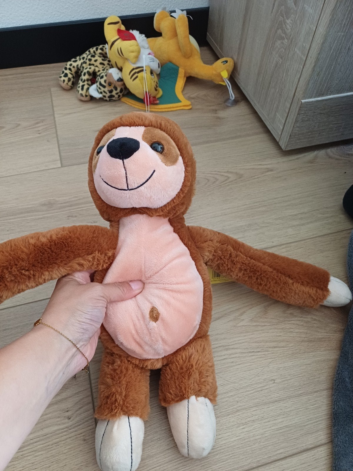 Bruine luiaard knuffel, Ophalen of Verzenden, Zo goed als nieuw, Overige typen