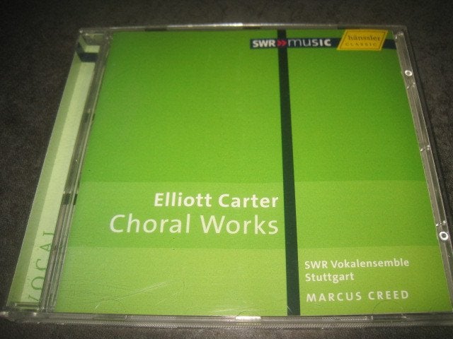 Elliott Carter Choral Works op Hanssler, Cd's en Dvd's, Cd's | Klassiek, Ophalen of Verzenden, Classicisme, Zo goed als nieuw