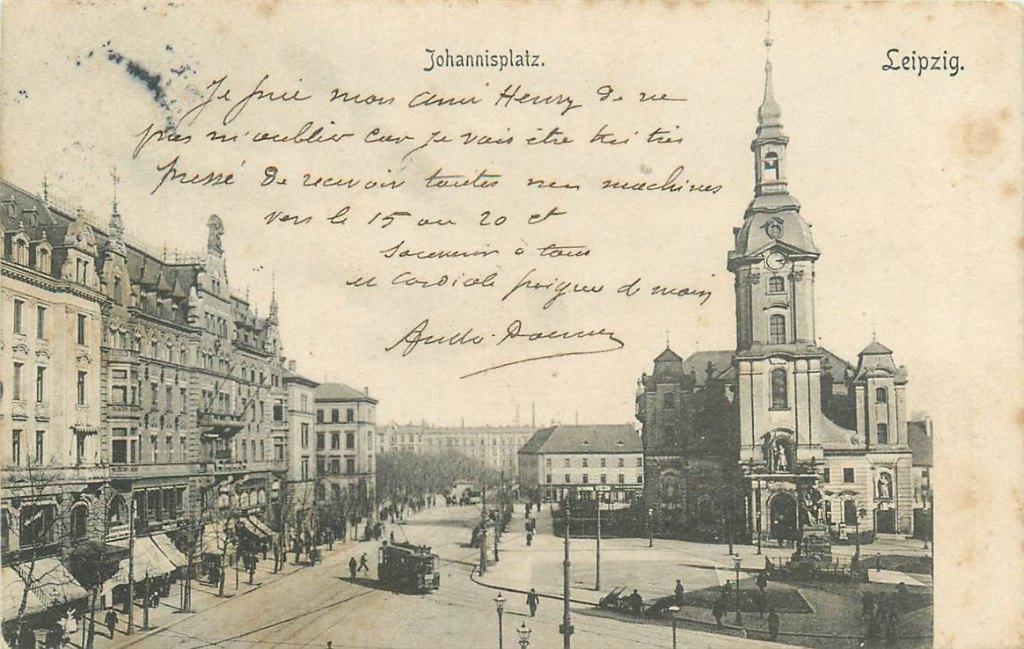 701-290-039 Leipzig Johannisplatz, Verzenden, Voor 1920, Duitsland