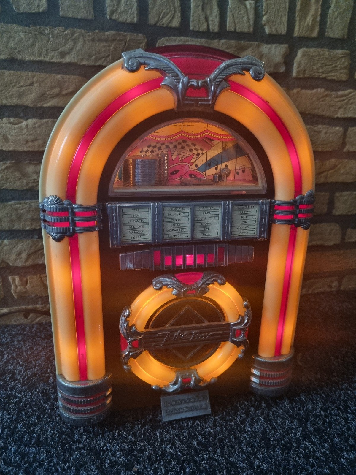 Jukebox met radio / cassette en verlichting - Retro stijl, Ophalen of Verzenden, Gebruikt, 1970 tot heden, Overige merken