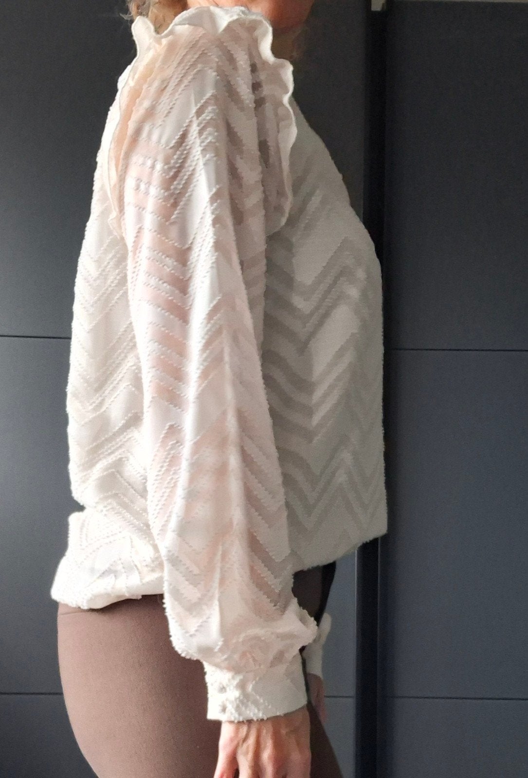 Minus romantische blouse maat M | Crème  | Zeer goede staat, Kleding | Dames, Maat 38/40 (M), Minus, -, Verzenden
