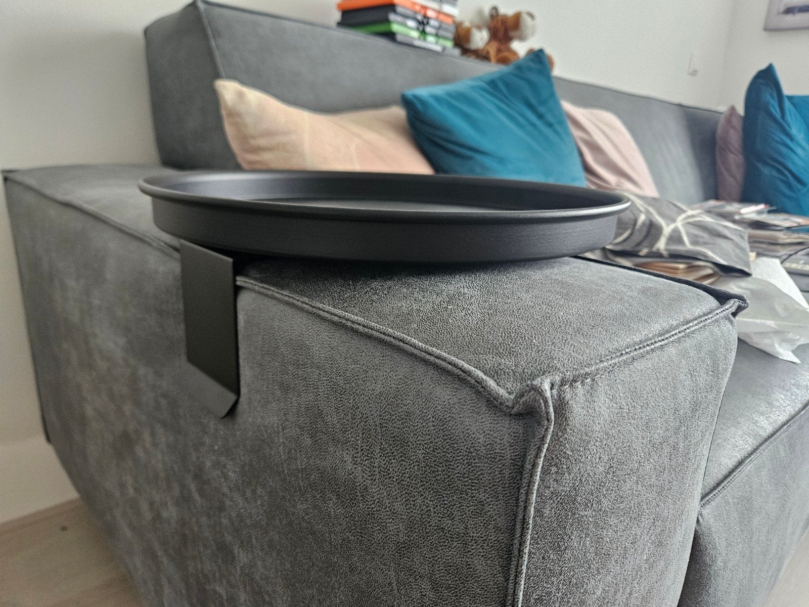 Ronde armtafel van Montèl, zwart, Huis en Inrichting, Ophalen, Nieuw, Rond, Metaal