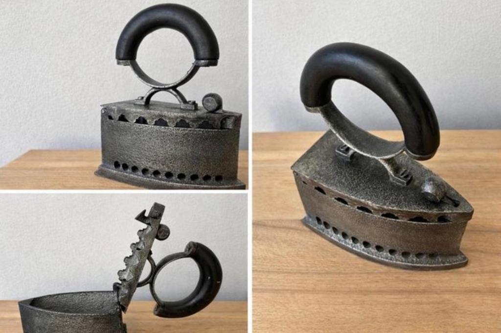 Antieke kolen strijkijzer - gietijzer, Antiek en Kunst, Curiosa en Brocante, Ophalen