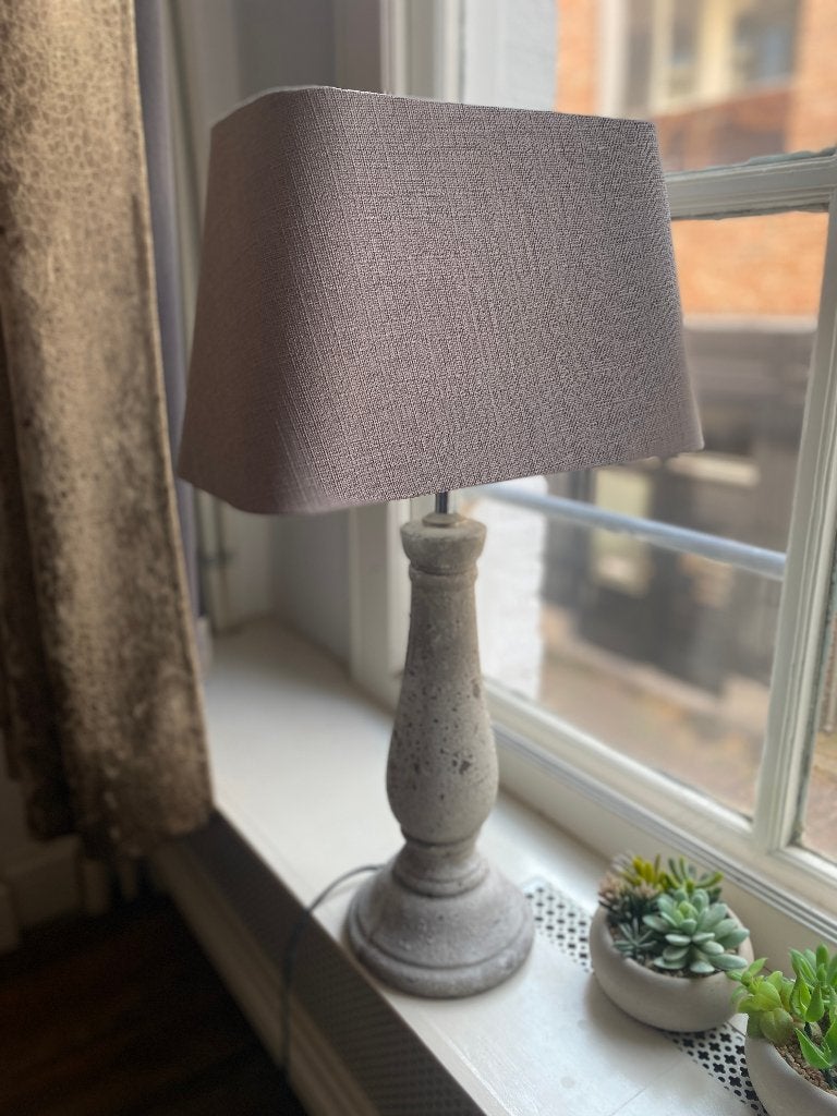 10 EURO: 2 schemerlampen stenen voet, Ophalen, Met schakelaar, Gebruikt, Overige merken