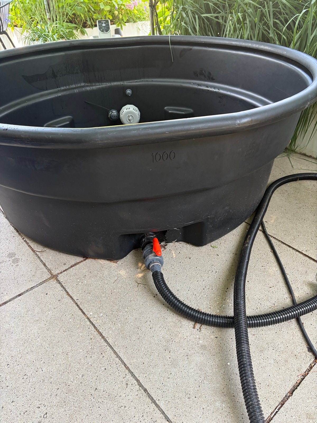 Zwart zwembad 1000 liter, 170 cm afmeting, Ophalen, Gebruikt, Minder dan 80 cm, Overige typen