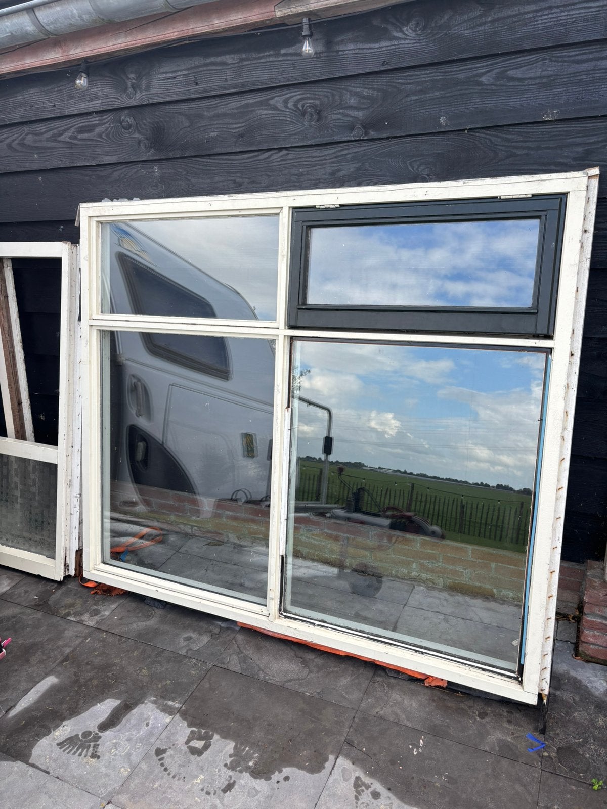Raamkozijn hxb 170x200 met klepraam en isolatieglas, Ophalen, Gebruikt, Raamkozijn, 150 tot 225 cm