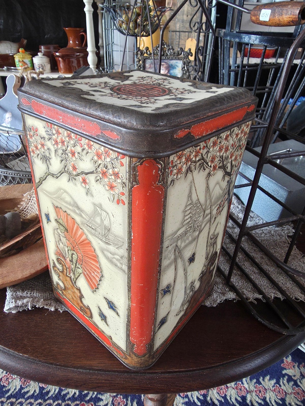 Brocante chinese blik, Verzamelen, Blikken, Ophalen of Verzenden, Gebruikt, Overige