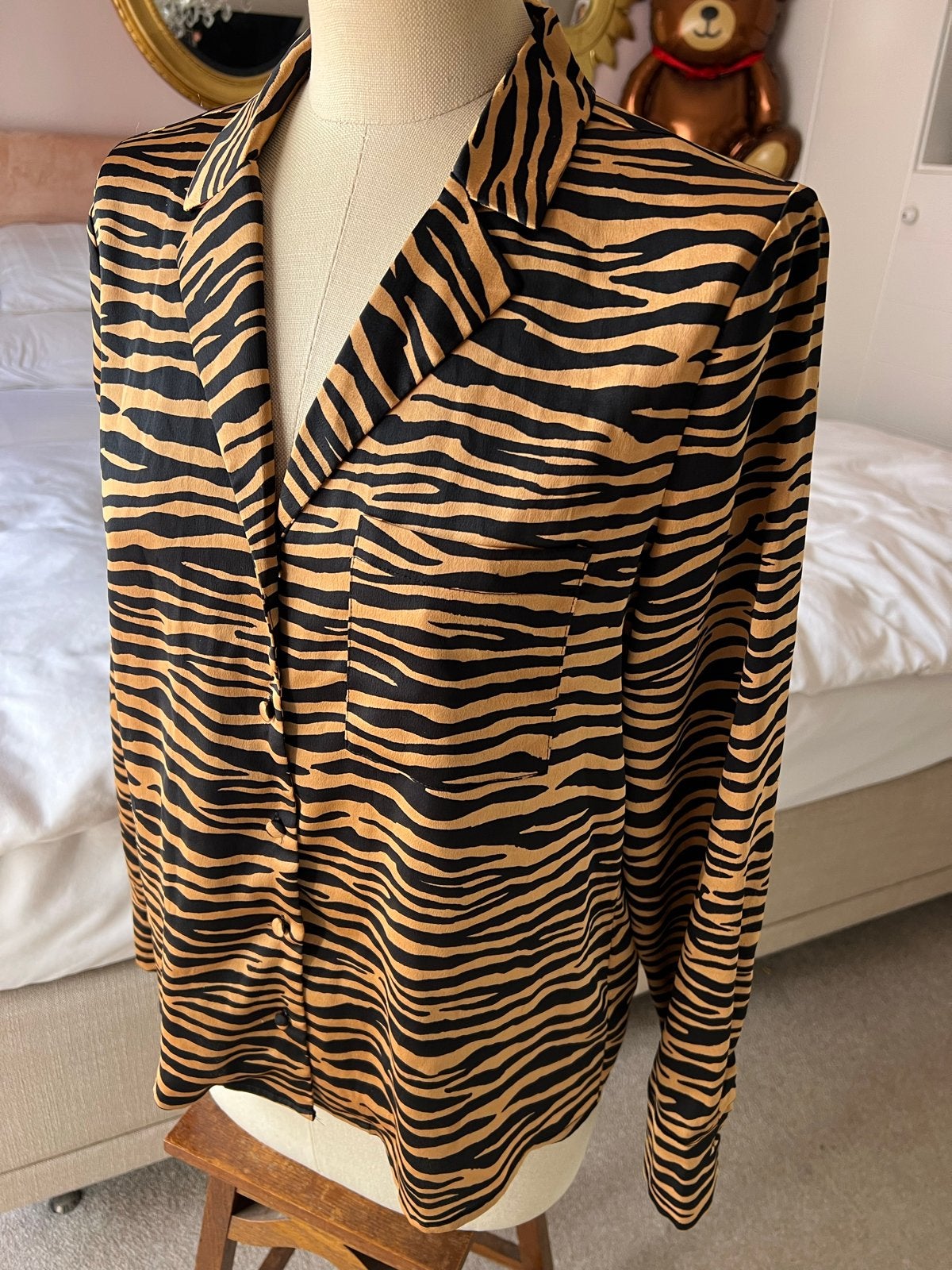 Warehouse Blouse Tijger/Zebraprint Maat 38, Kleding | Dames, Ophalen of Verzenden, Maat 38/40 (M), Meerkleurig