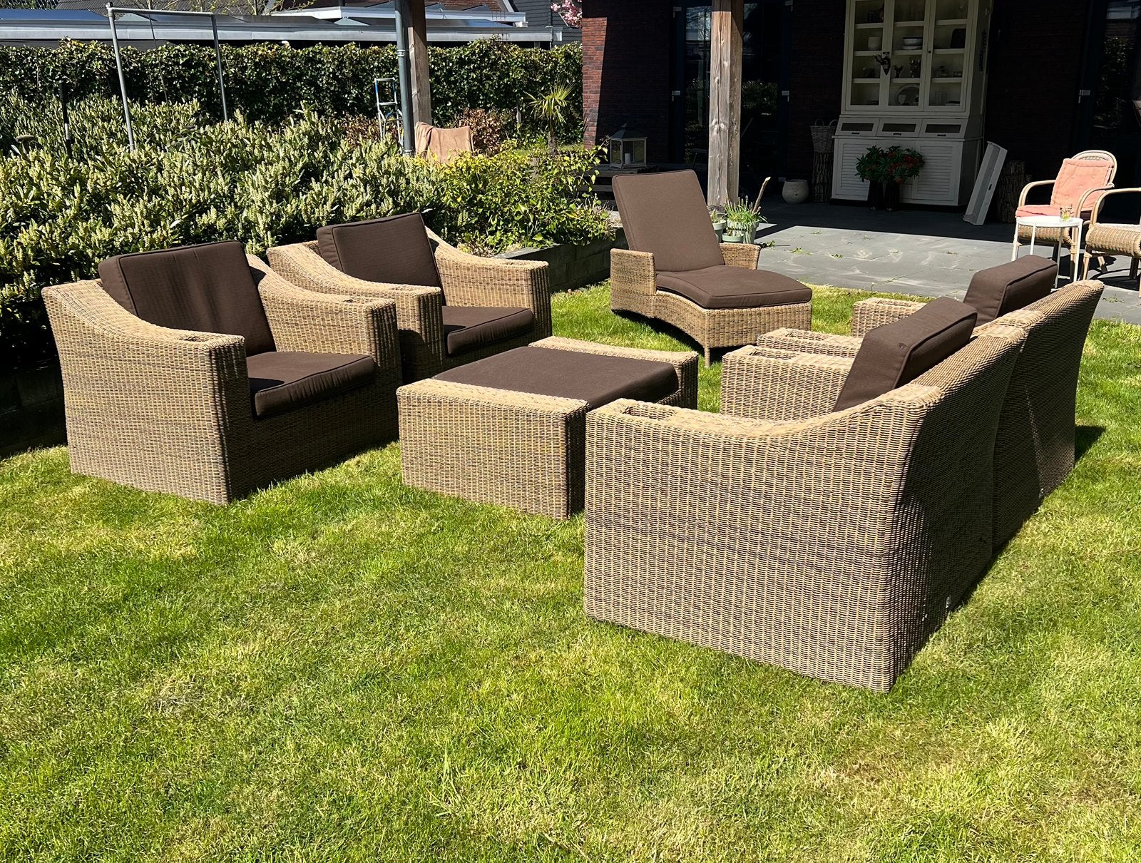 Exclusieve loungeset van het topmerk 4 Seasons Outdoor, Ophalen, Zo goed als nieuw