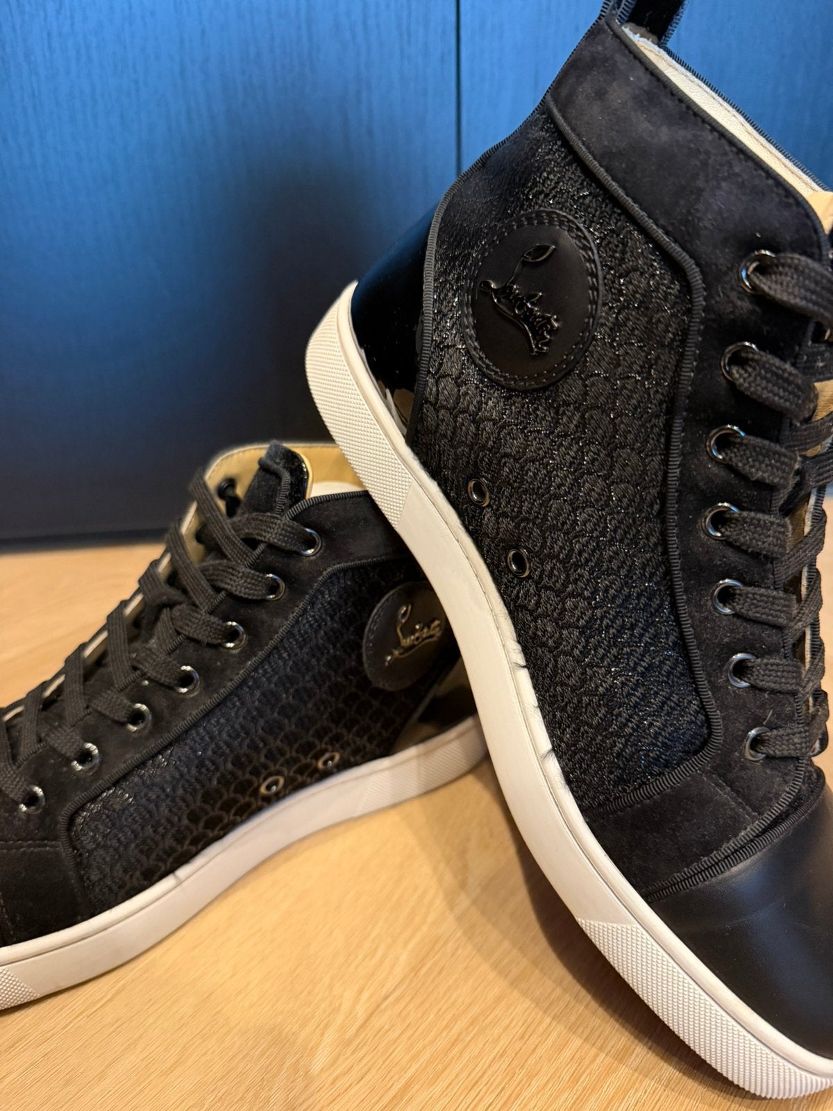 Christian Louboutin Louis Orlato Flat Calf, Kleding | Heren, Zwart, Ophalen of Verzenden, Sneakers of Gympen, Zo goed als nieuw
